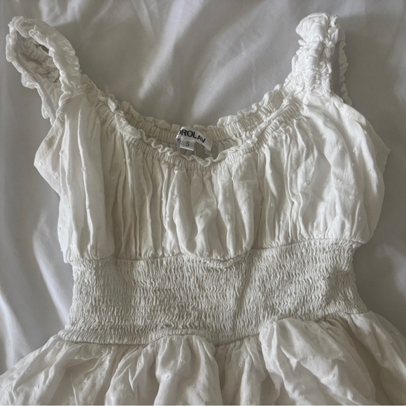 Forolav White Ruffled Romper - Picture 2 of 4